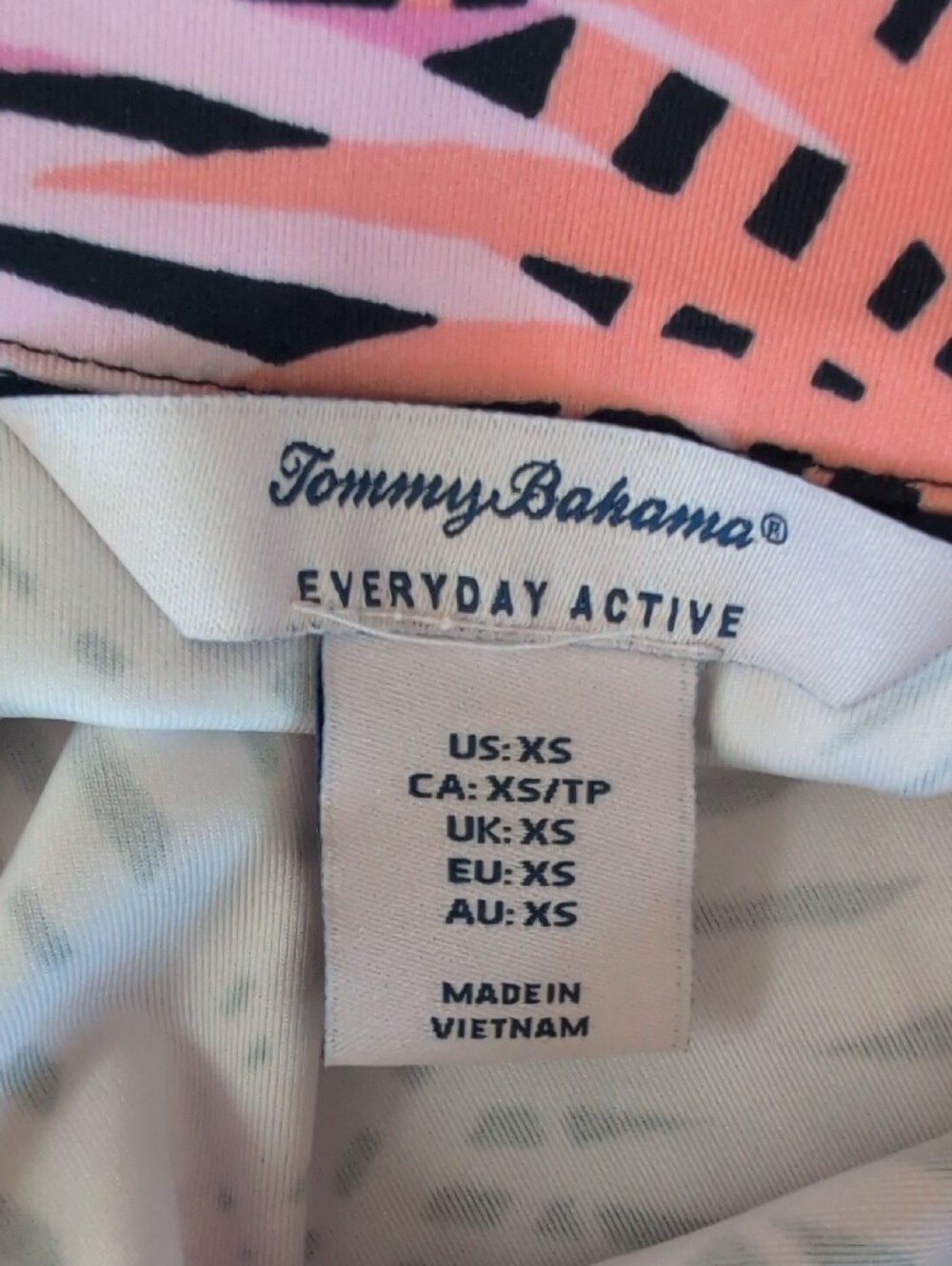 Tommy Bahama Island Zone Palm-Print Quarter Zip Long-Sleeve Top XS     698A - Picture 5 of 6